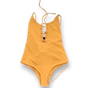 Tavik Swimwear 'Monahan' One Piece in Sunflower {Size S}